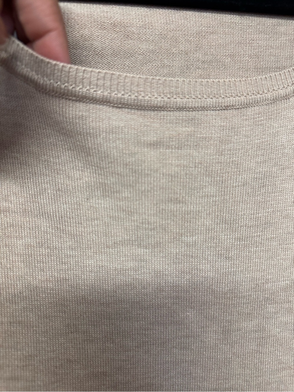 Garnet Hill Boxy Fit Sweater Silk Cotton Blend Slouchy Beige Oatmeal M Pullover - Picture 4 of 8